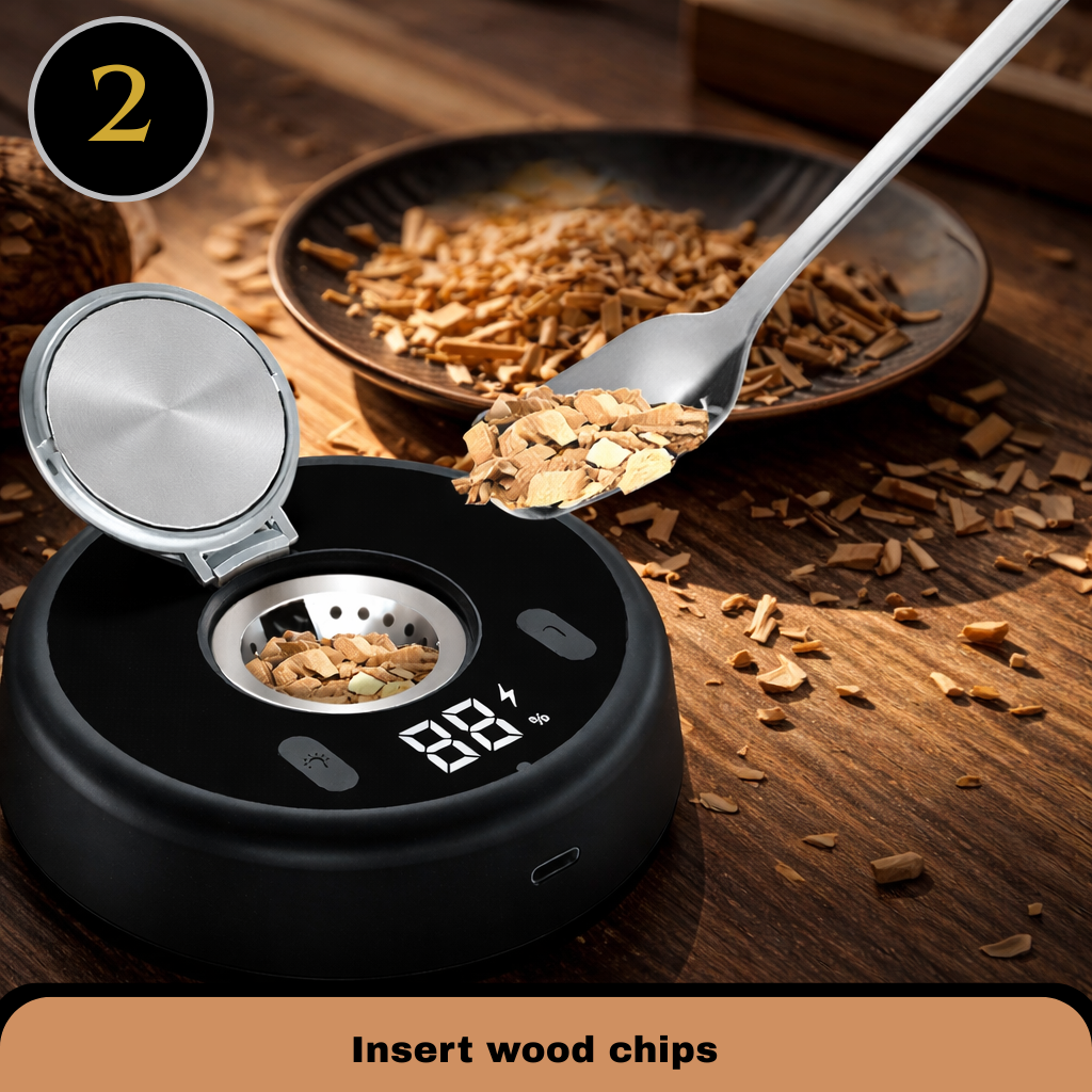 Automatic whiskey smoker kit